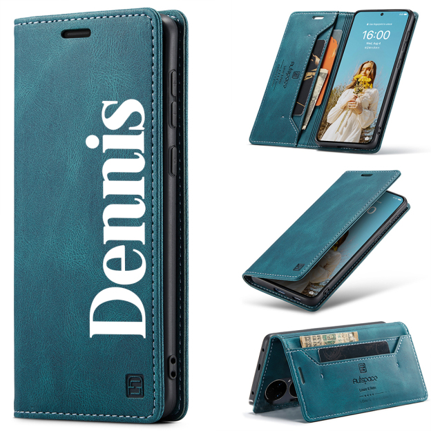 Personalised Monogram Card Holder Magnetic Wallet Phone Case | OFCase119