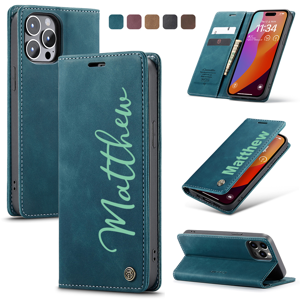 Personalised Monogram Card Holder Wallet Phone Case | OFCase130