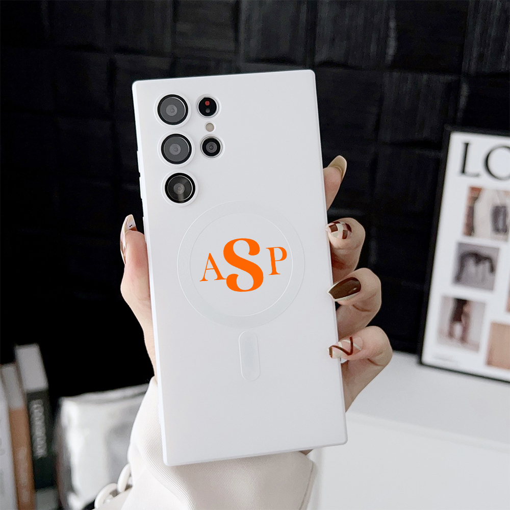 Personalized Monogram Magnetic Samsung Phone Case with Magsafe Wireless Charging | OFCase146