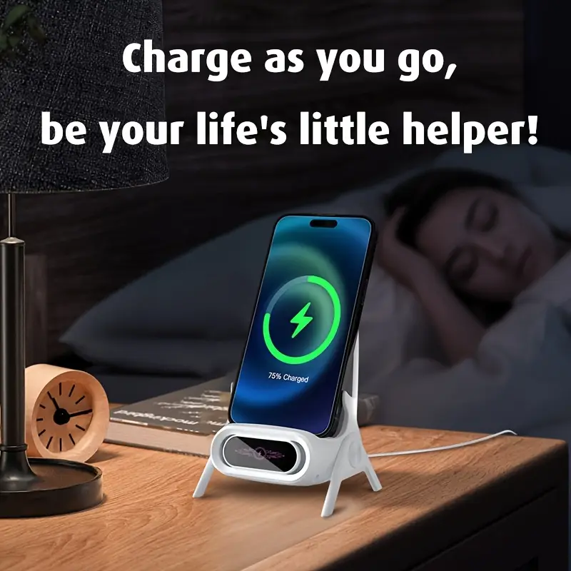 Personalized Chair Multifunctional Wireless Charger Station with Sound Amplifier & Phone Holder | OFCharger02