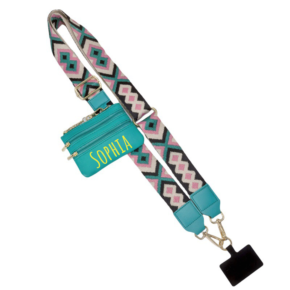 Personalised Monogram Phone Strap with Wallet Crossbody | OFCase141