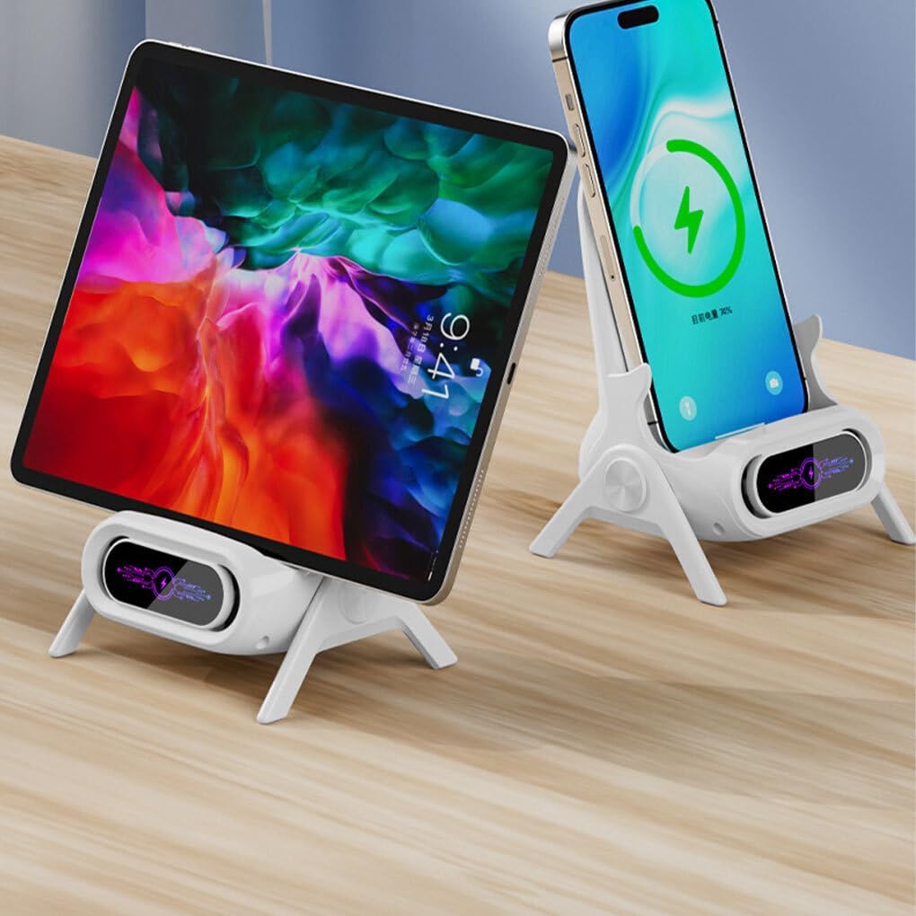 Personalized Chair Multifunctional Wireless Charger Station with Sound Amplifier & Phone Holder | OFCharger02
