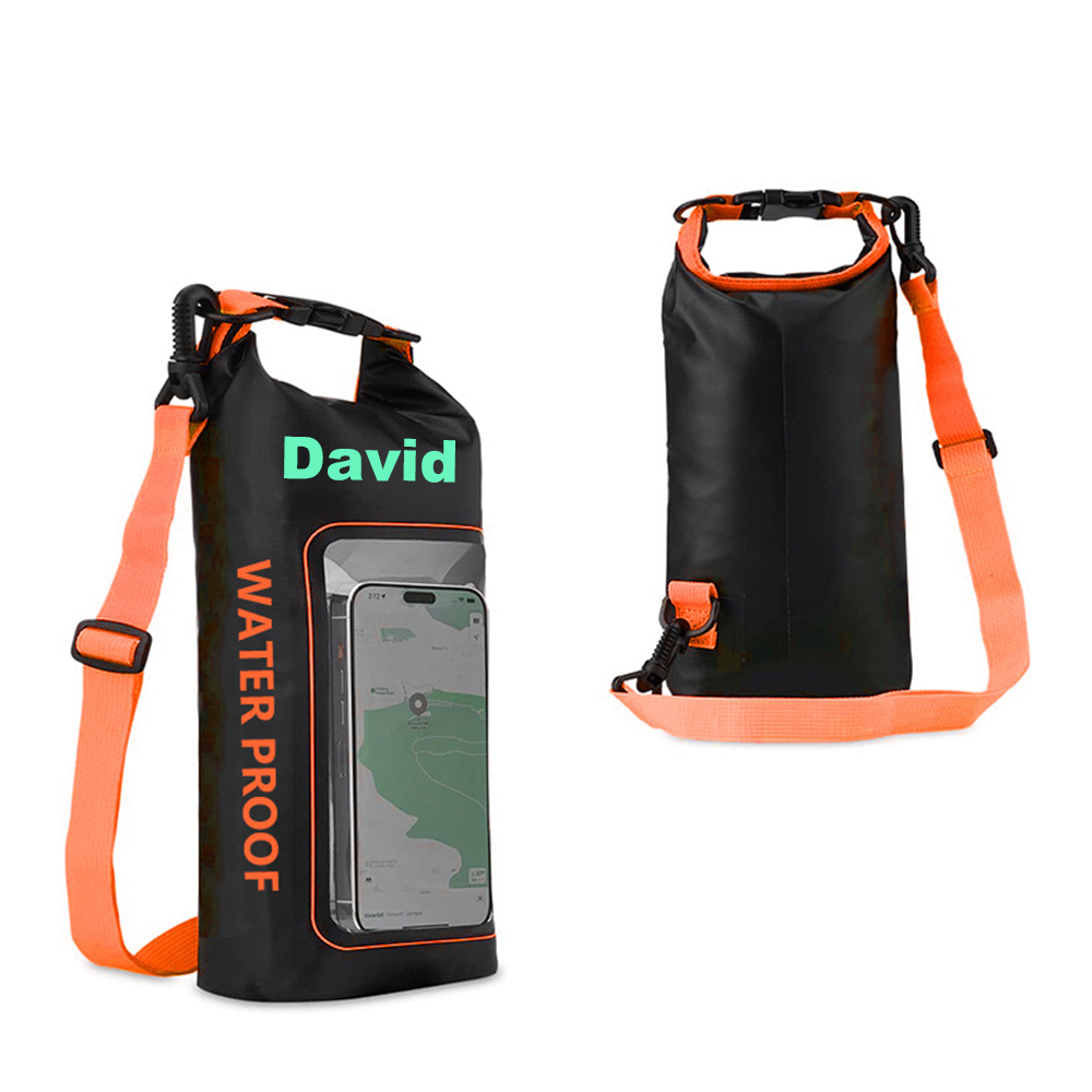 Personalized 2L Waterproof Phone Bag Backpack with Integrated Clear Phone Pouch | OFBag07