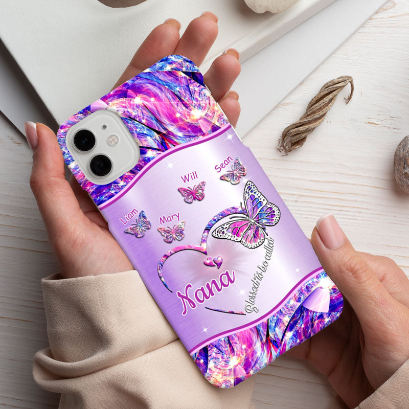 Personalized Butterflies Blessed to be called Nana Mama Phone Cover Case | OFCase107