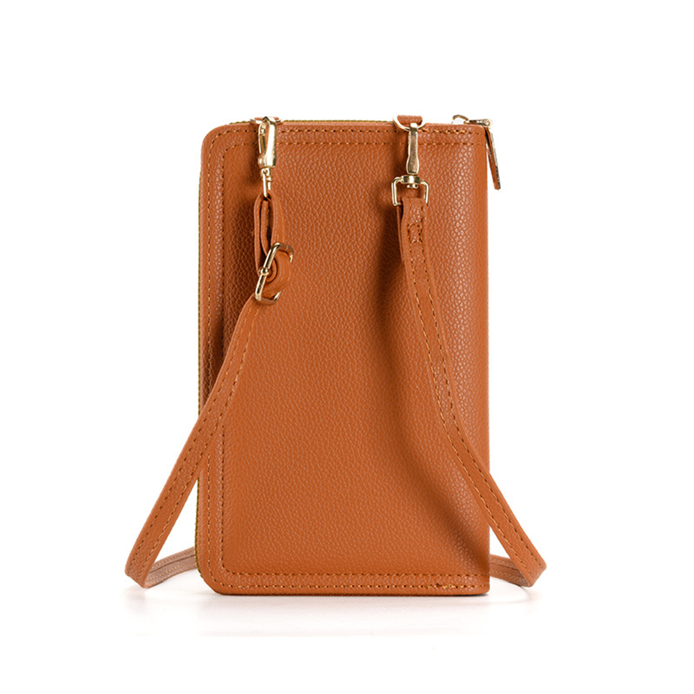 Personalized Crossbody Zip Card Slot Leather Phone Bags | OFBag02