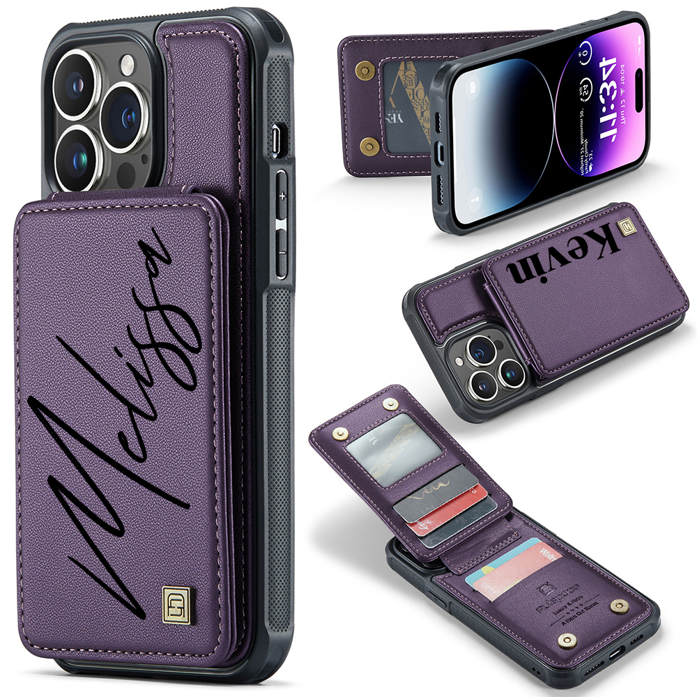 Personalised Monogram Card Holder Wallet Phone Case | OFCase118