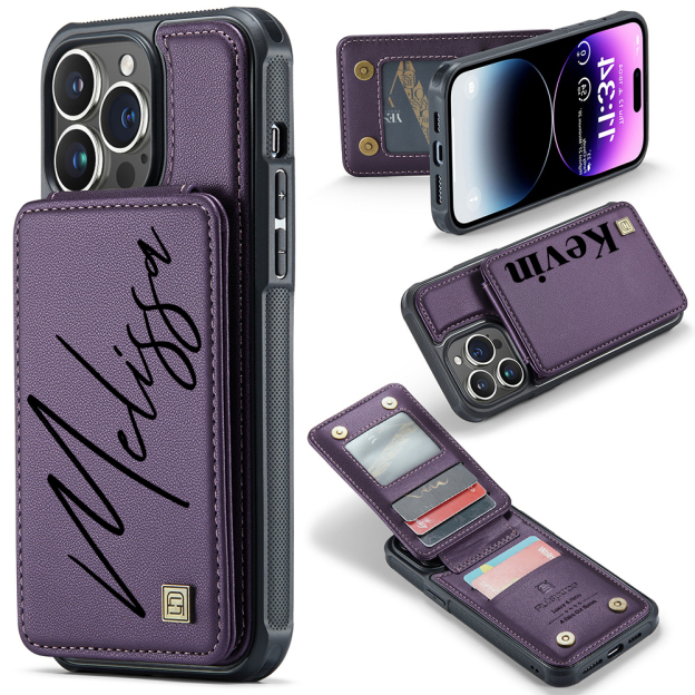 Personalised Monogram Card Holder Wallet Phone Case | OFCase118