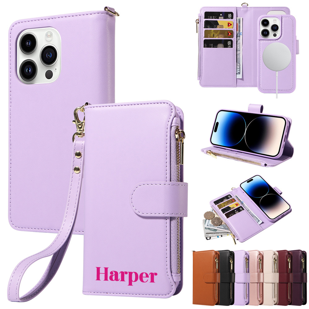 Personalised Magnetic Card Holder Wallet Phone Case | OFCase120