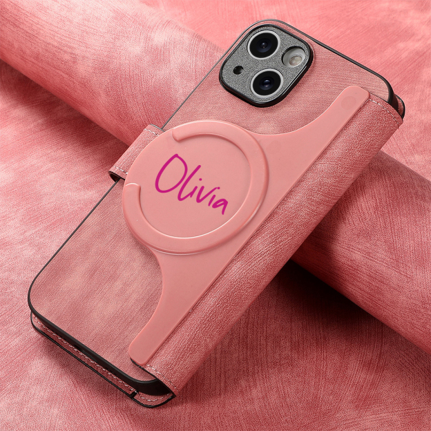 Personalised Monogram Detachable Magnetic Wallet Phone Case | OFCase136