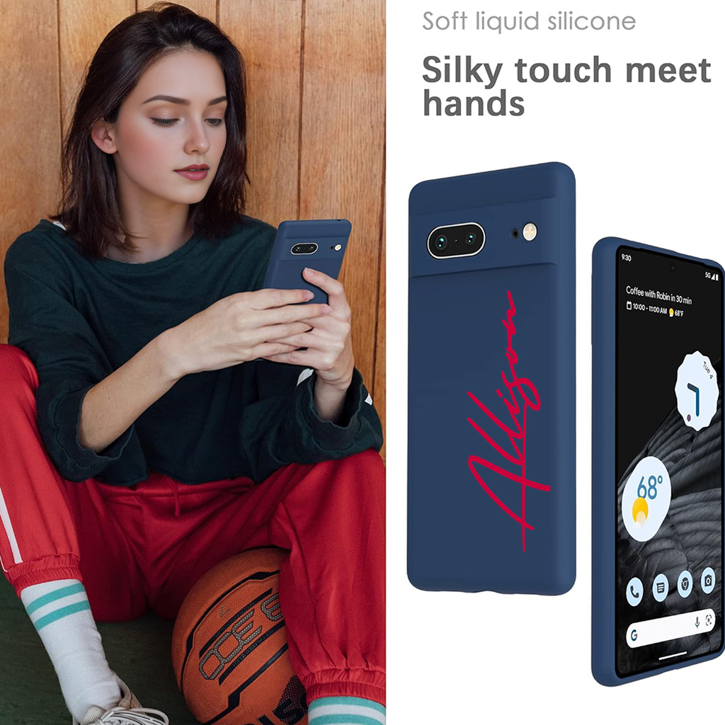 Personalised Monogram Silicone Phone Case for Google Pixel | OFCase157