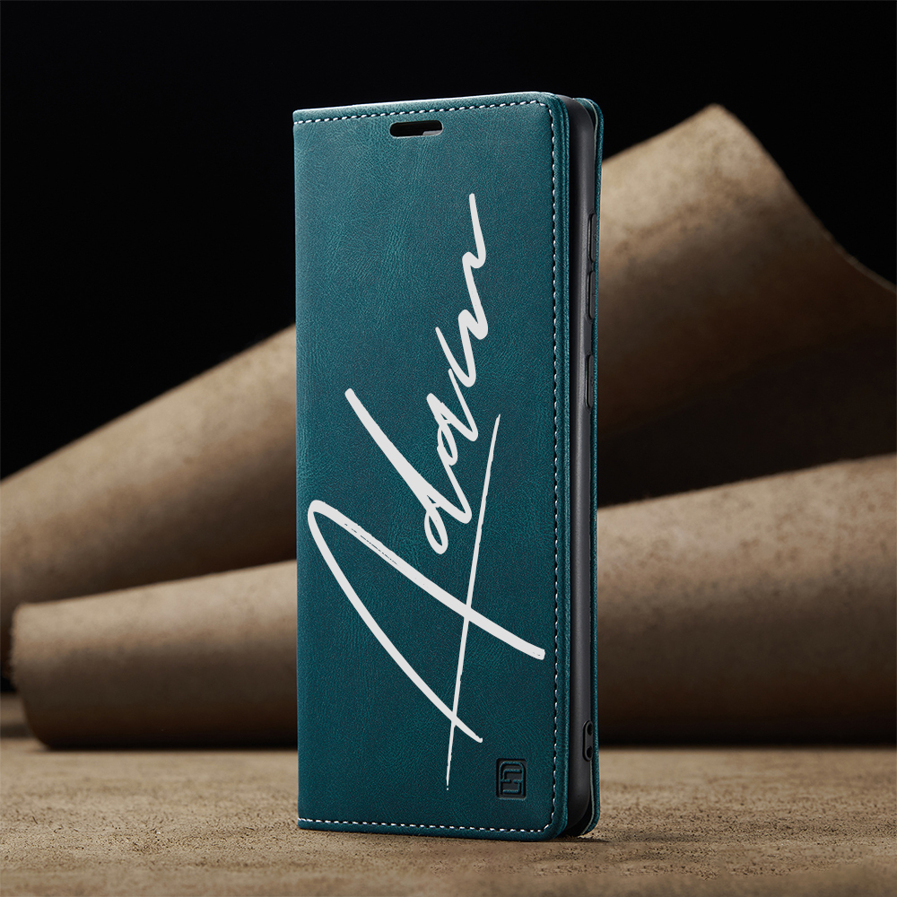 Personalised Monogram Card Holder Magnetic Wallet Phone Case | OFCase119