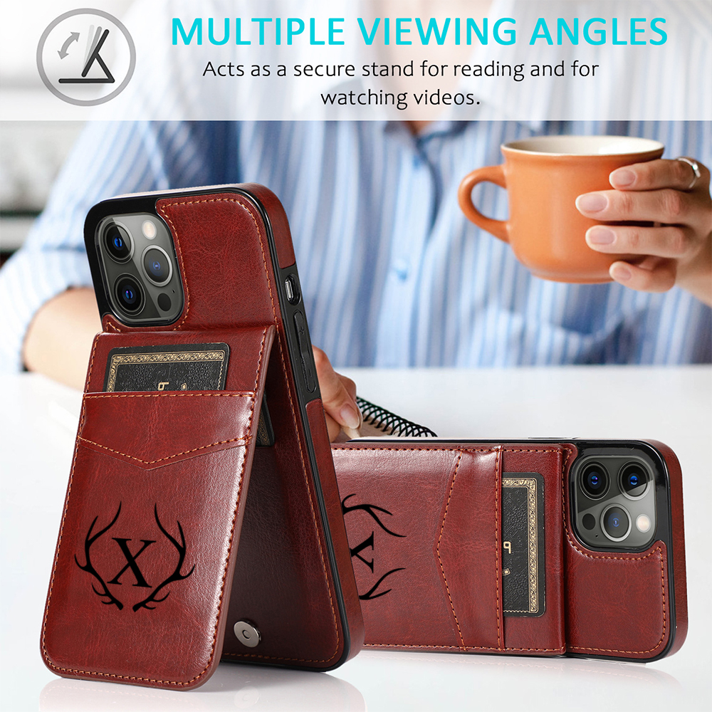 Personalised Monogram Leather Detachable Wallet Phone Case | OFCase138