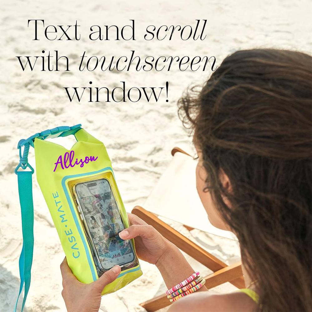 Personalized 2L Waterproof Phone Bag Backpack with Integrated Clear Phone Pouch | OFBag07