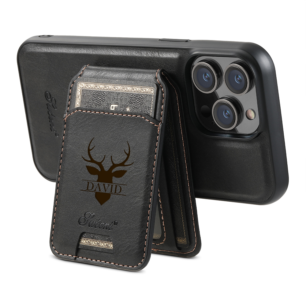 Personalised Monogram Detachable Magnetic Wallet Phone Case | OFCase137