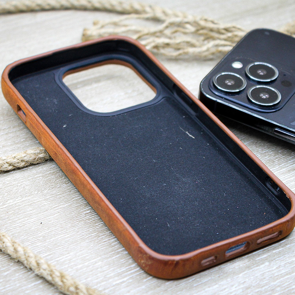 Personalised Monogram Engraved  Genuine Leather Phone Case | OFCase139