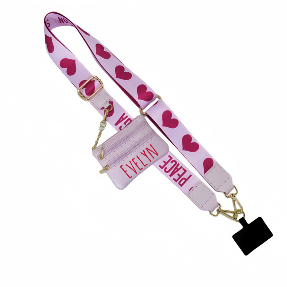 Personalised Monogram Phone Strap with Wallet Crossbody | OFCase141