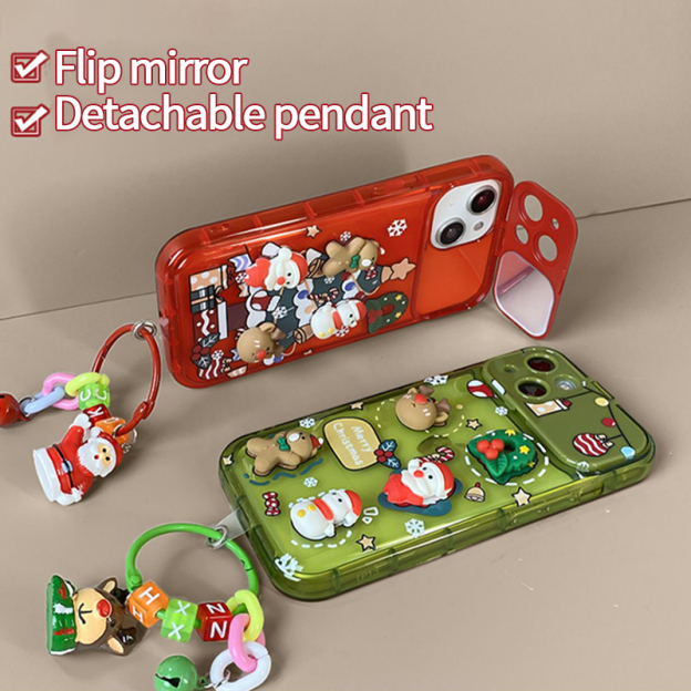 Christmas Tree Pendant Flip Mirror Phone Case Cover | OFCase093