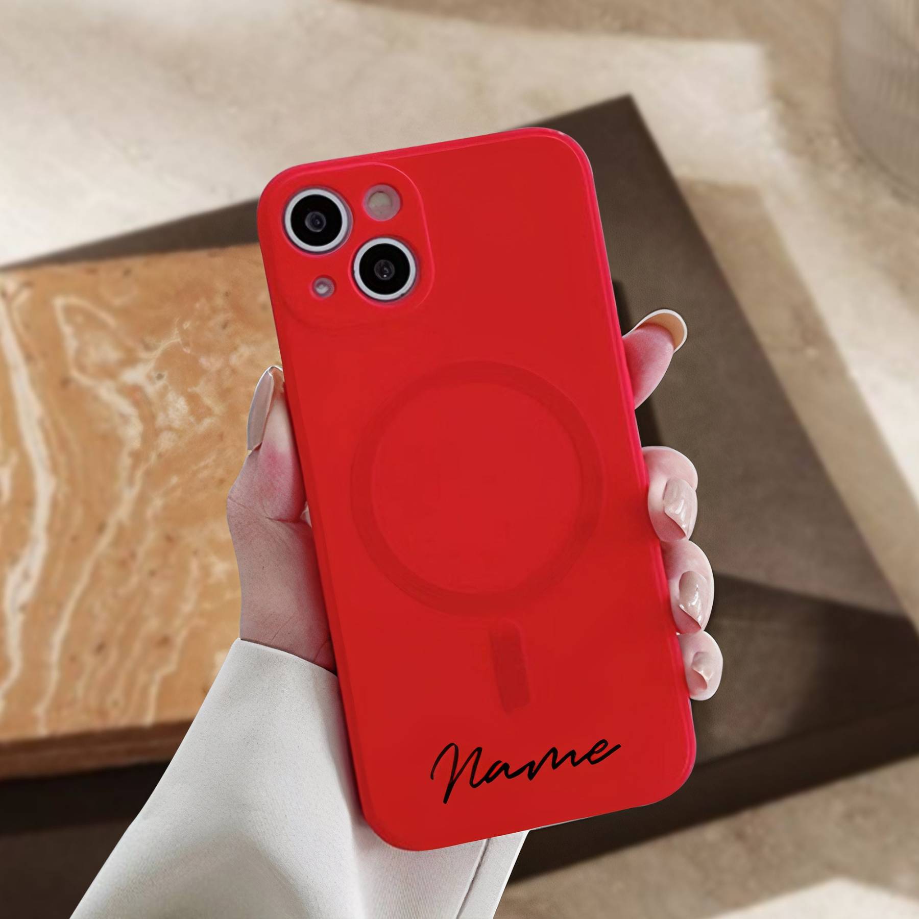 Personalised Monogram MagSafe Compatible Phone Cover Case | OFCase094