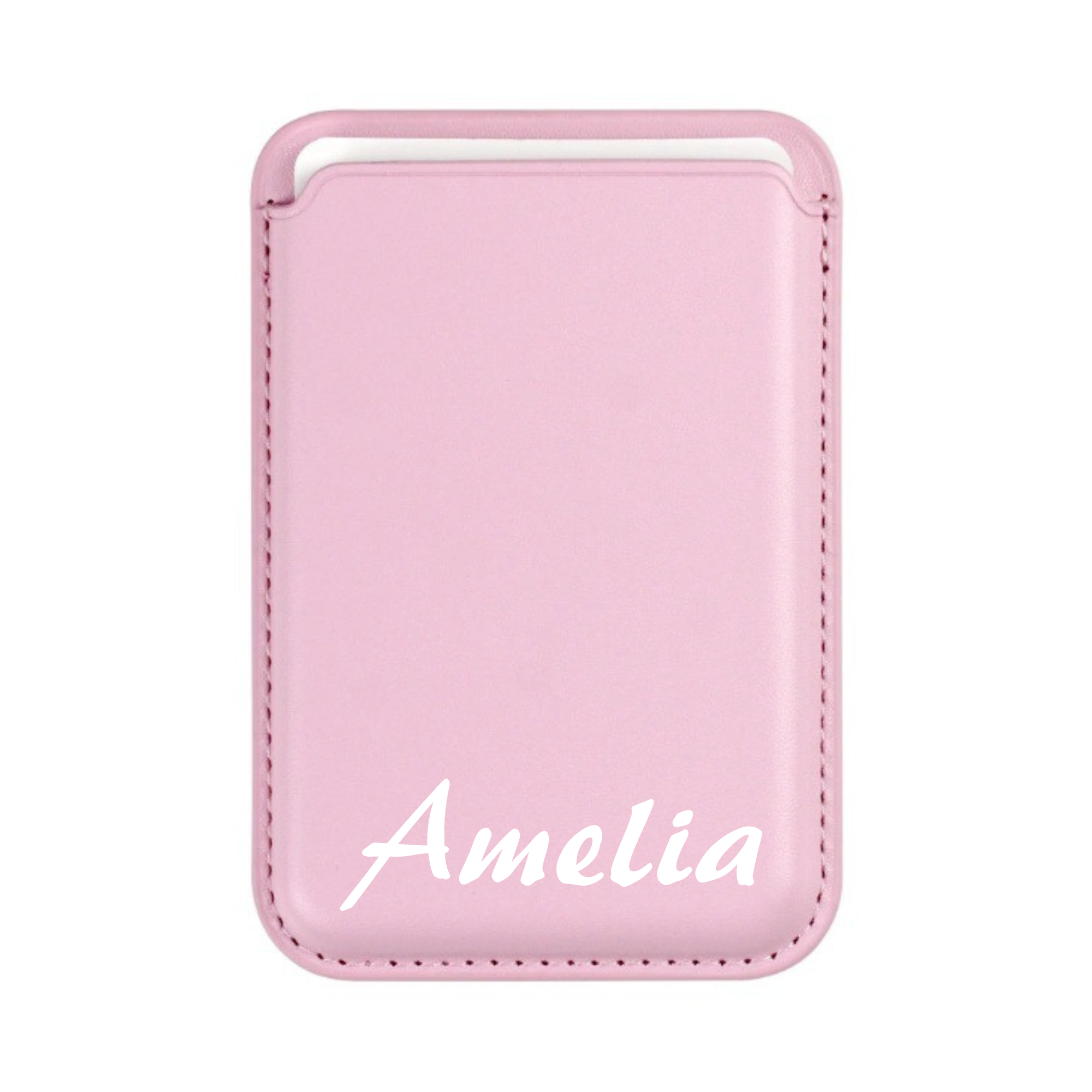 Personalized Leather Magnetic Card Holder for Phone | OFBag03