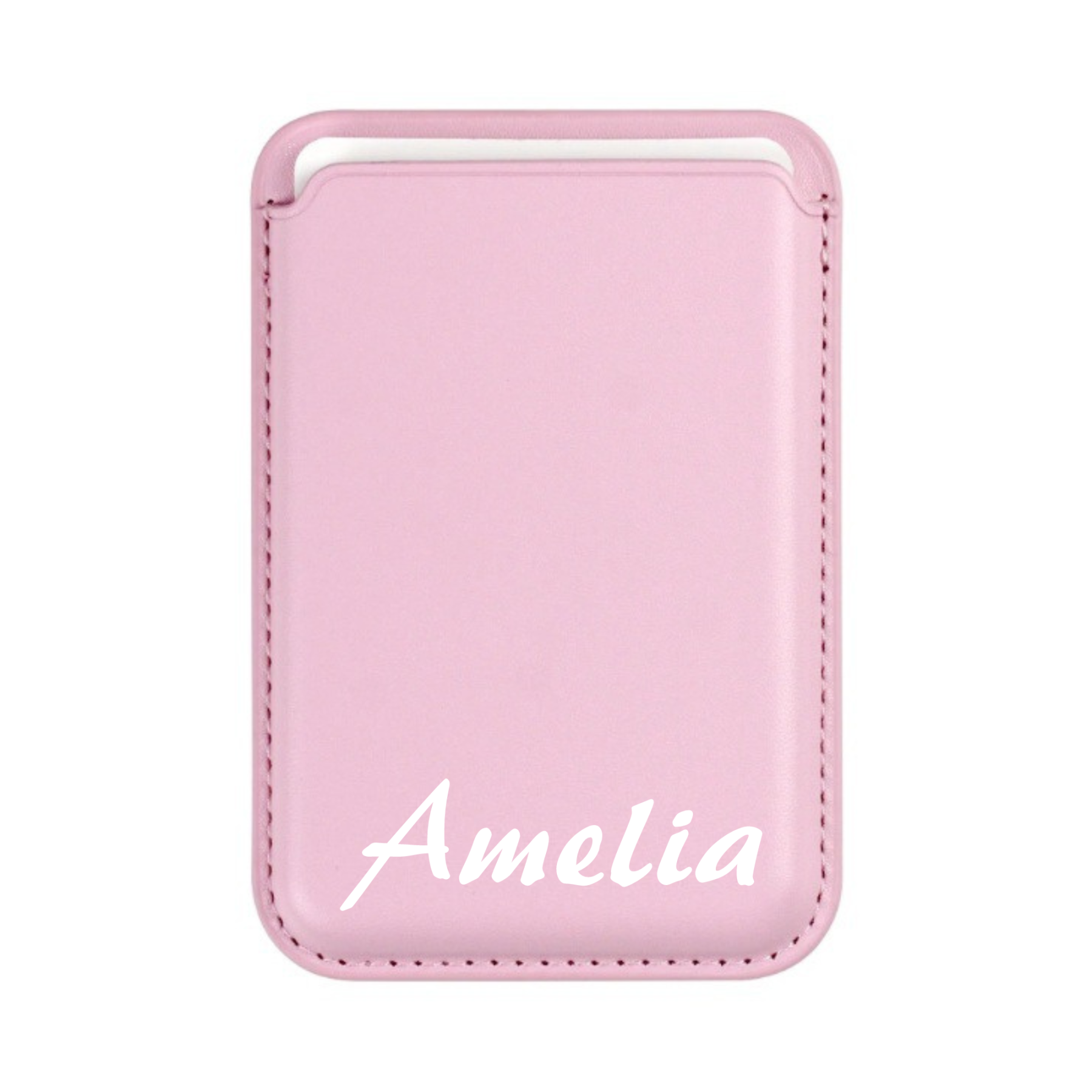 Personalized Leather Magnetic Card Holder for Phone | OFBag03