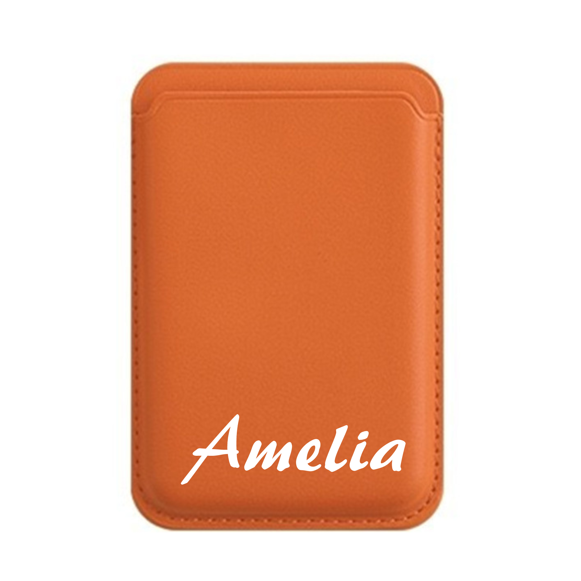 Personalized Leather Magnetic Card Holder for Phone | OFBag03