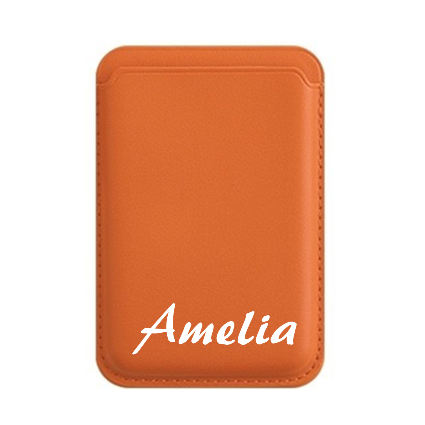 Personalized Leather Magnetic Card Holder for Phone | OFBag03