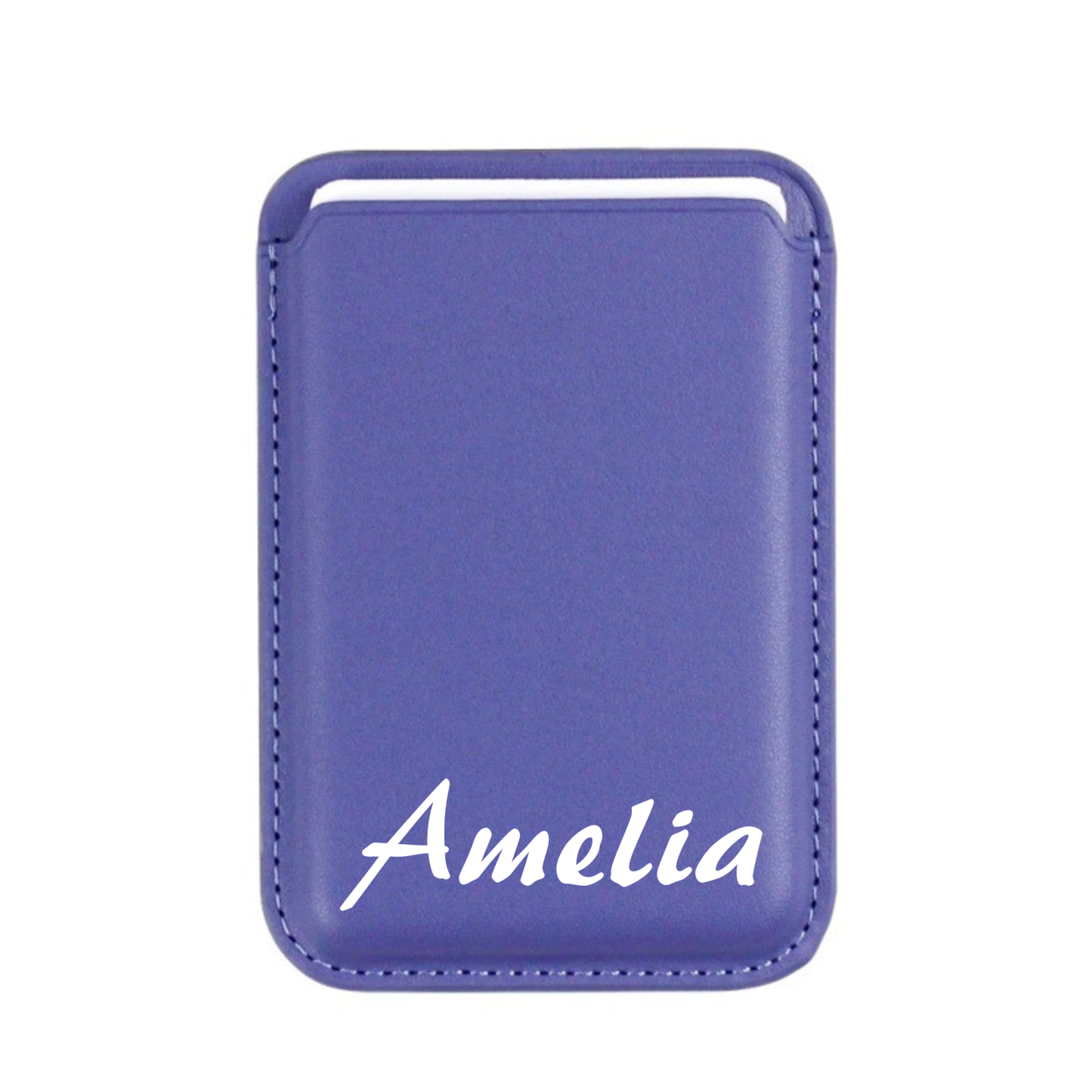 Personalized Leather Magnetic Card Holder for Phone | OFBag03