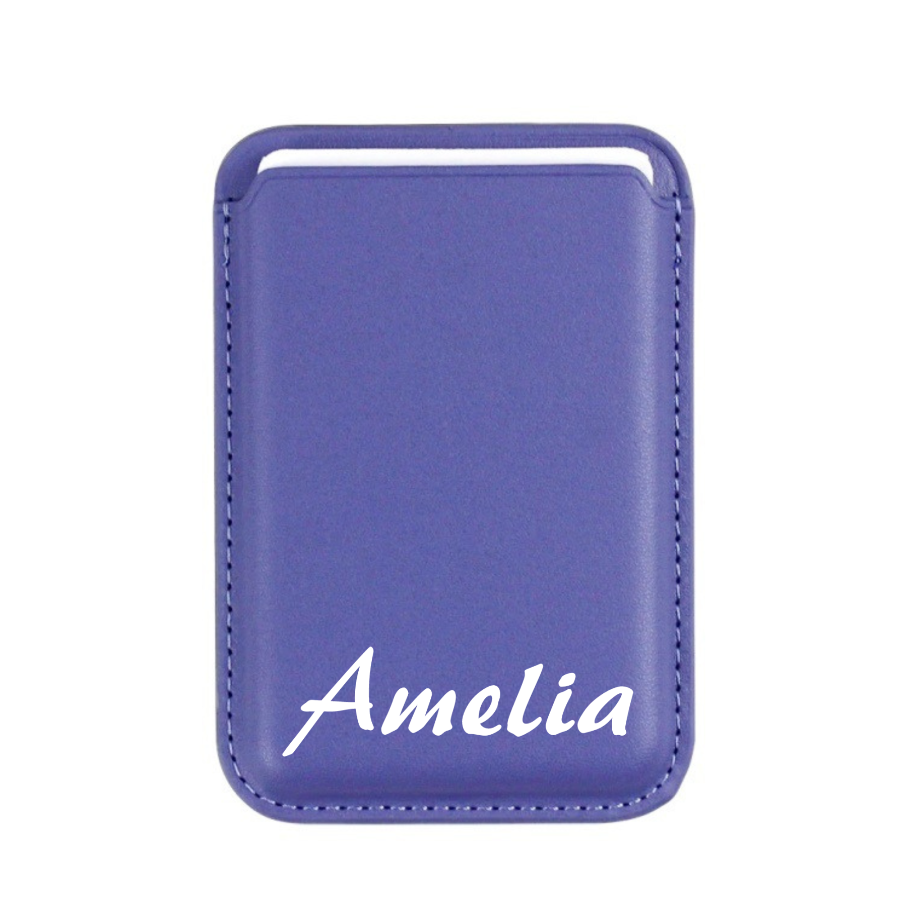 Personalized Leather Magnetic Card Holder for Phone | OFBag03