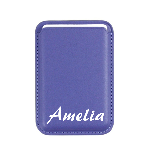 Personalized Leather Magnetic Card Holder for Phone | OFBag03