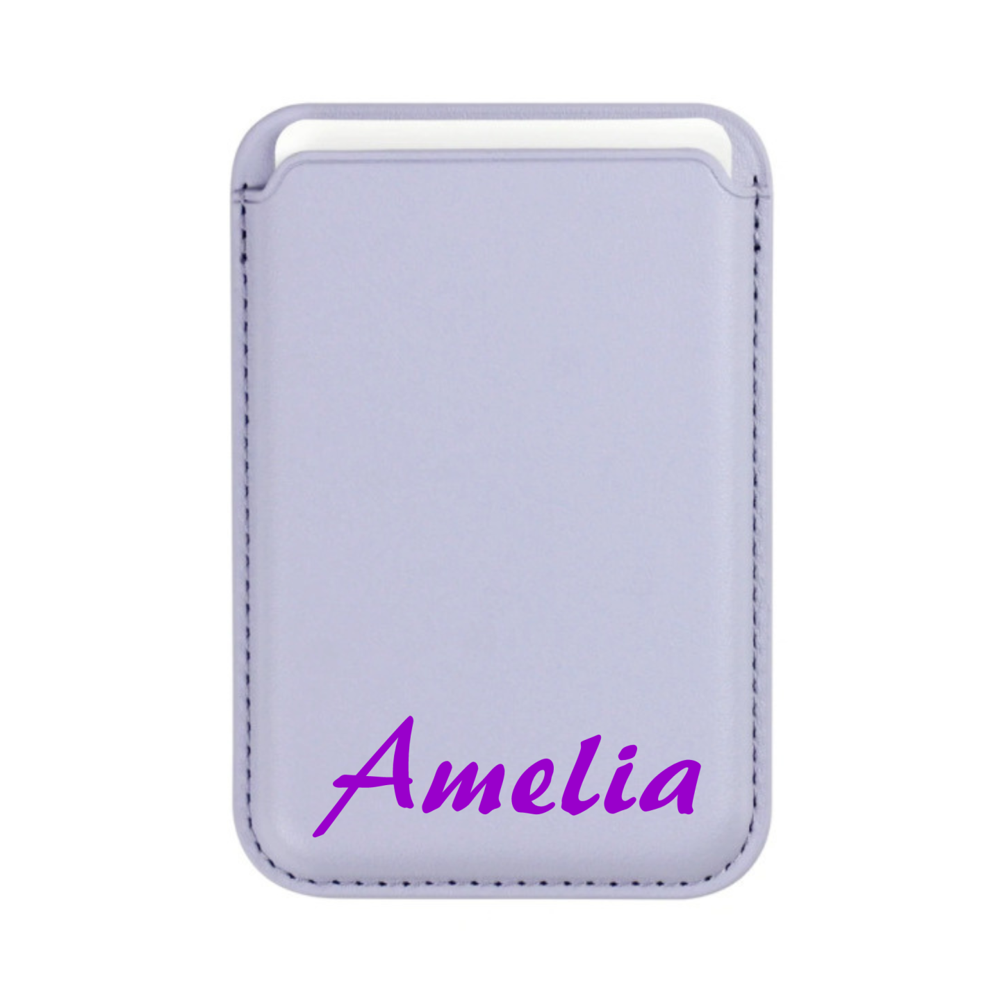 Personalized Leather Magnetic Card Holder for Phone | OFBag03