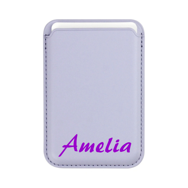 Personalized Leather Magnetic Card Holder for Phone | OFBag03