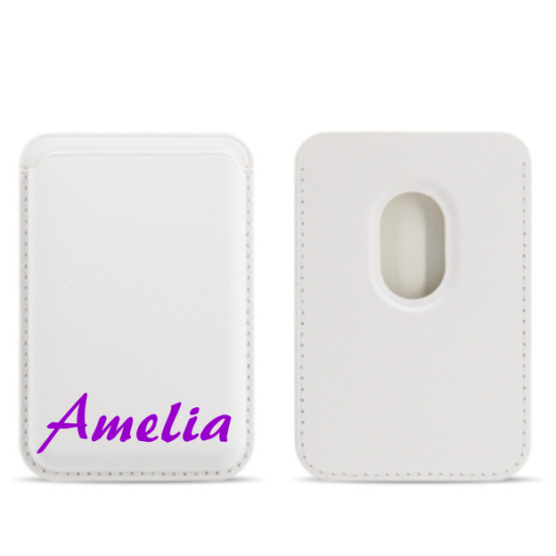 Personalized Leather Magnetic Card Holder for Phone | OFBag03