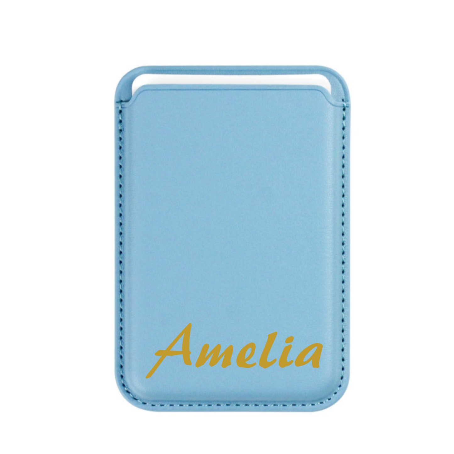 Personalized Leather Magnetic Card Holder for Phone | OFBag03