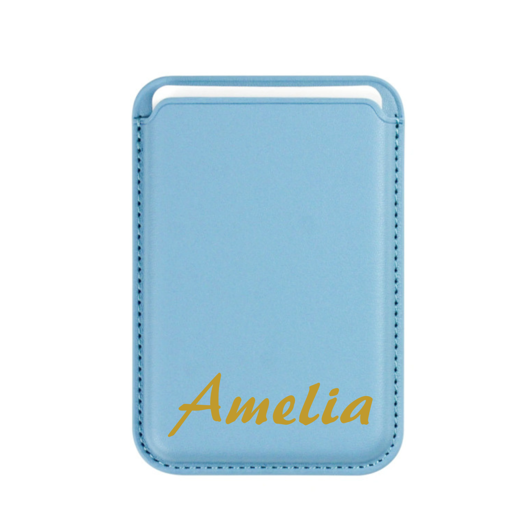 Personalized Leather Magnetic Card Holder for Phone | OFBag03