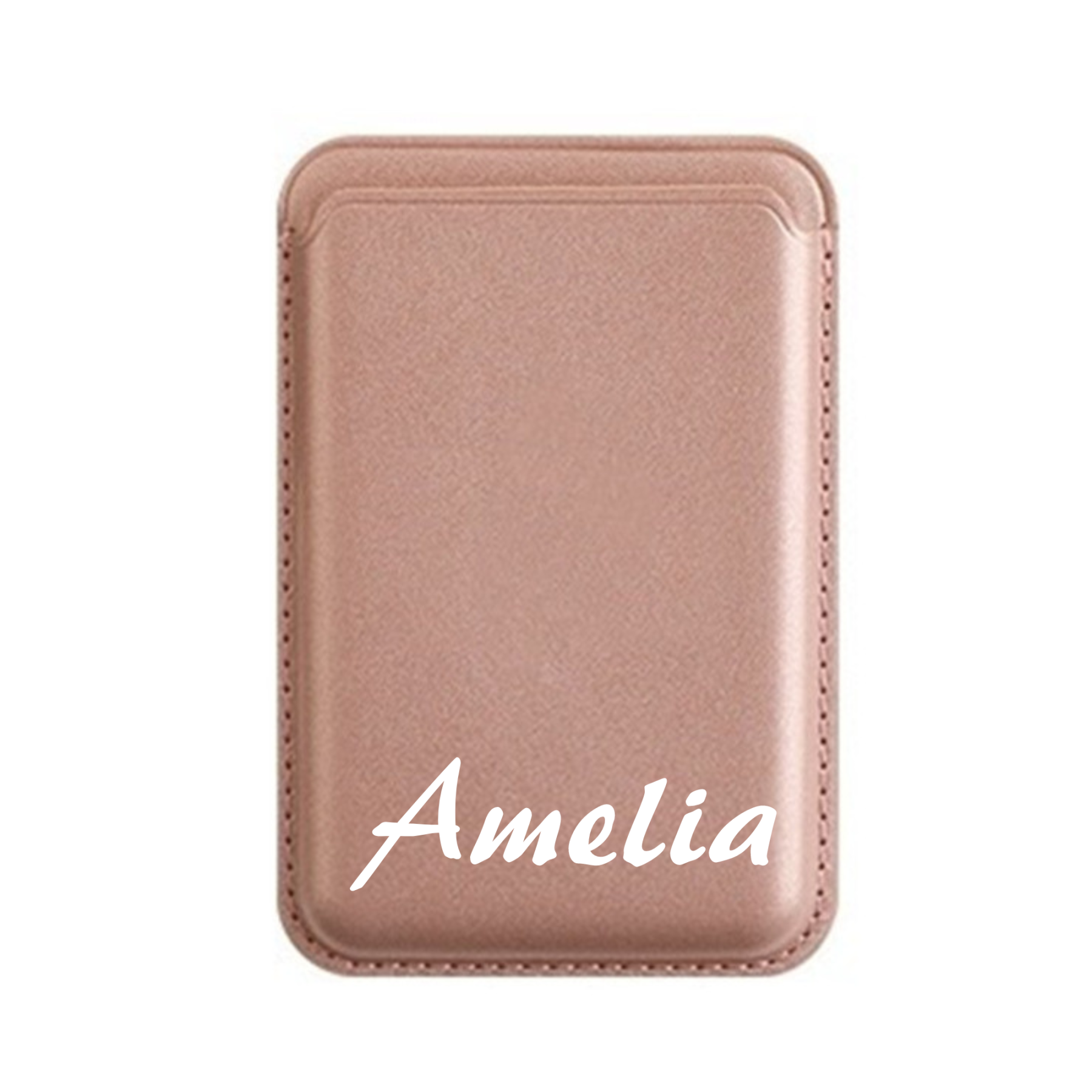 Personalized Leather Magnetic Card Holder for Phone | OFBag03