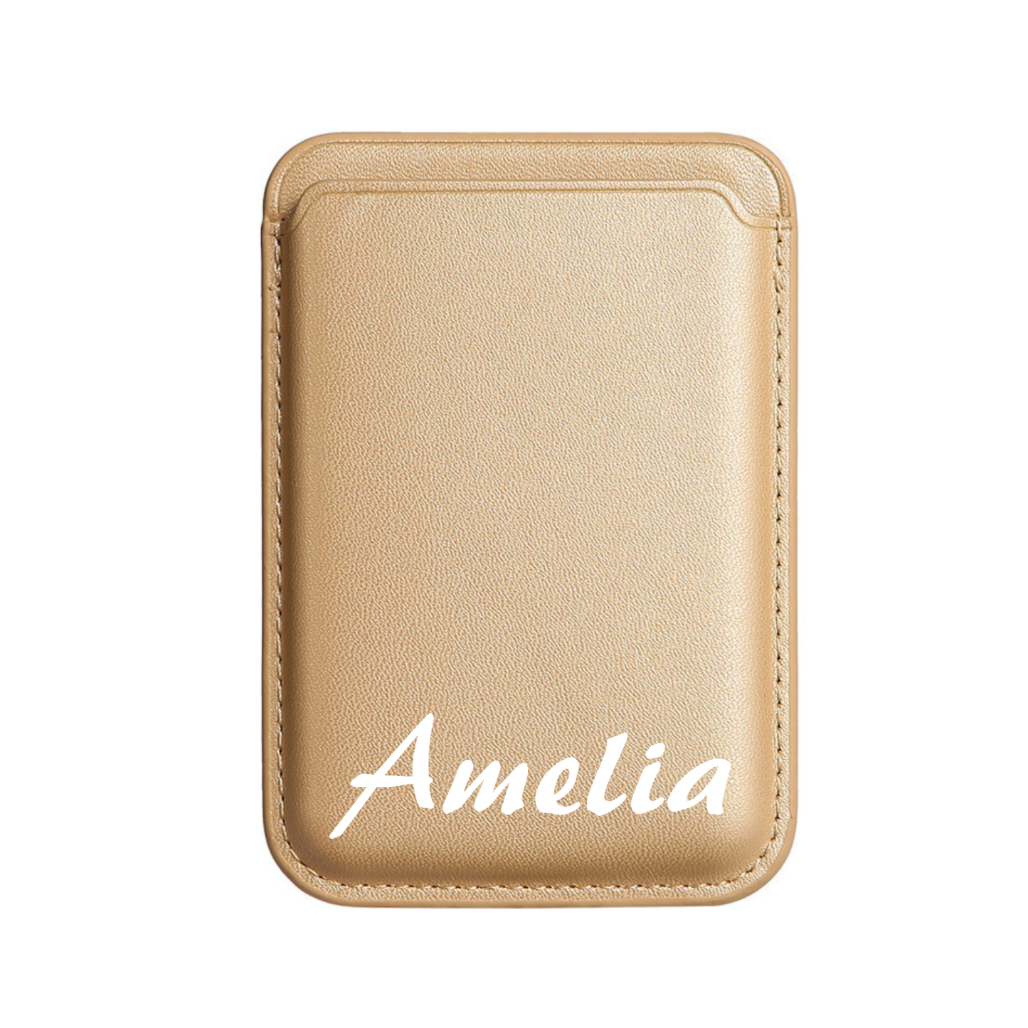 Personalized Leather Magnetic Card Holder for Phone | OFBag03