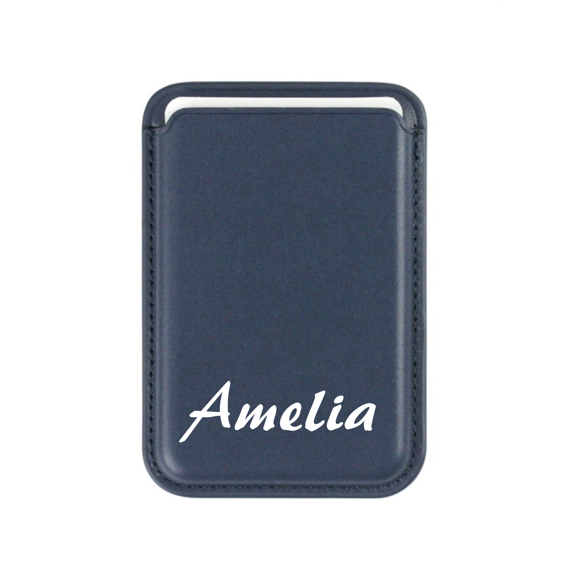 Personalized Leather Magnetic Card Holder for Phone | OFBag03