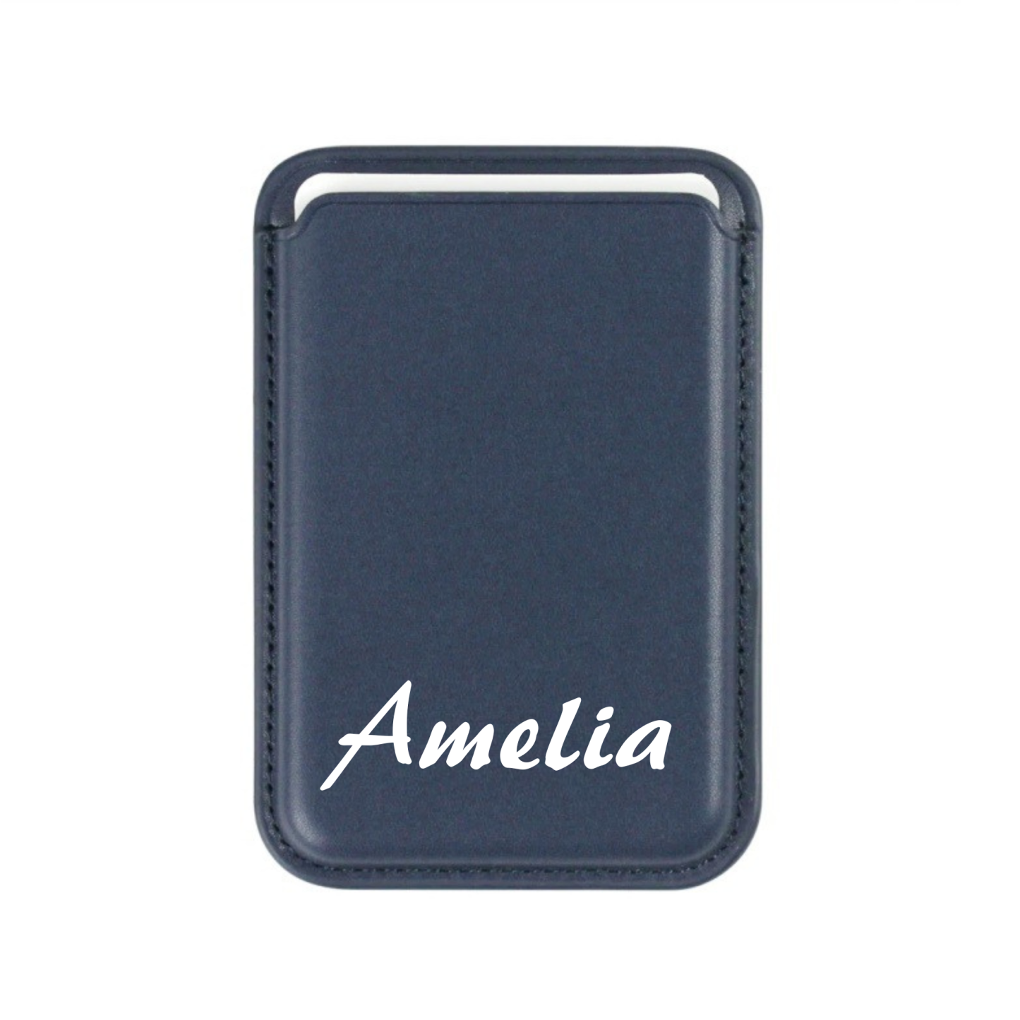 Personalized Leather Magnetic Card Holder for Phone | OFBag03