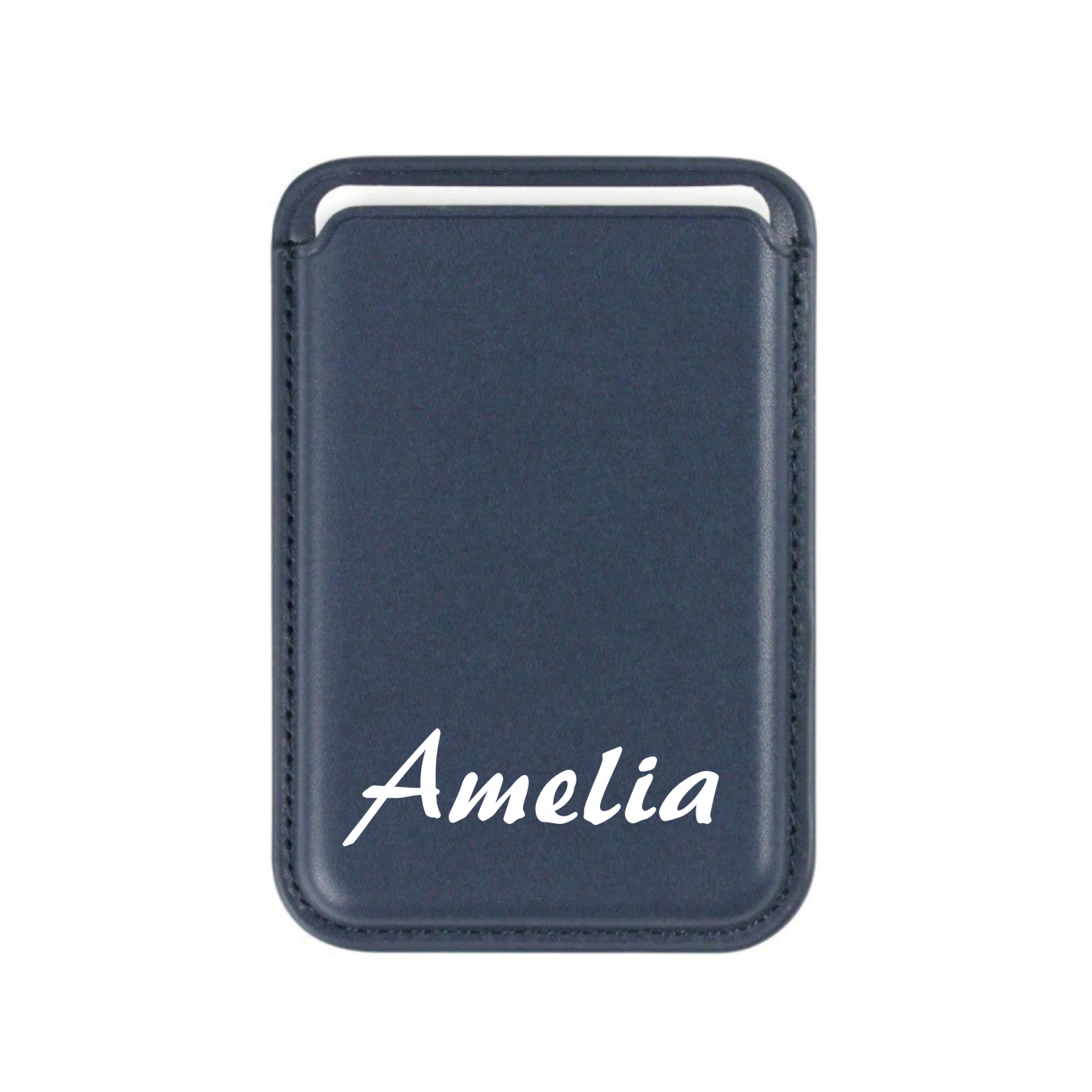 Personalized Leather Magnetic Card Holder for Phone | OFBag03