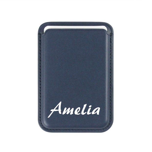 Personalized Leather Magnetic Card Holder for Phone | OFBag03