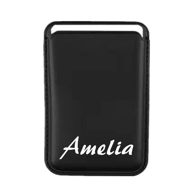 Personalized Leather Magnetic Card Holder for Phone | OFBag03