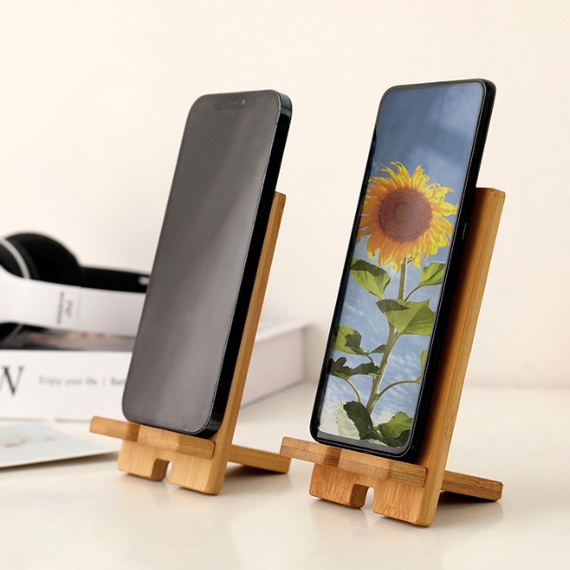 Personalized Monogram Engraving Wood Phone/Pad Holder | OFStand05