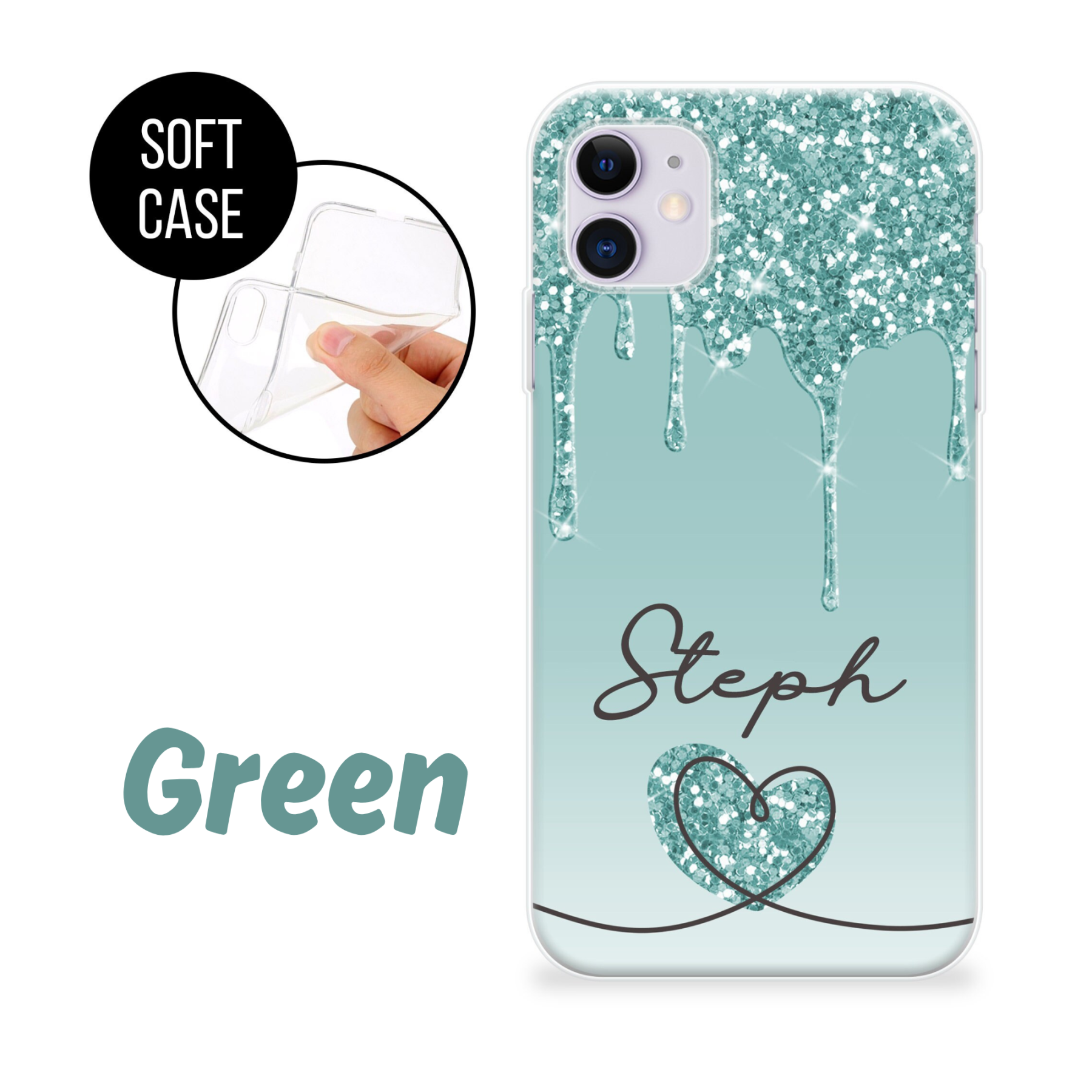 Personalized shining hearts Phone Cover Case | OFCase097
