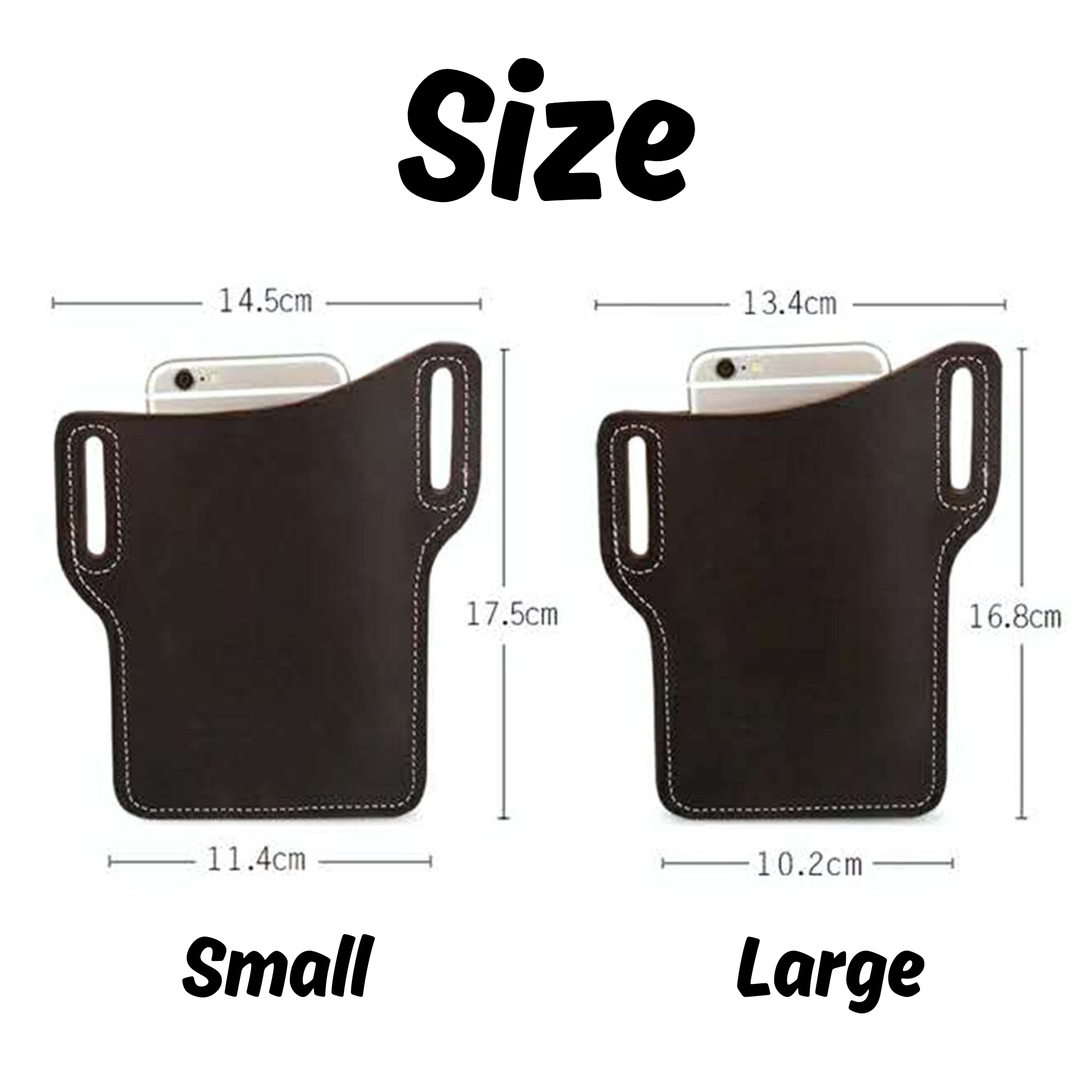 Personalised Engraved Leather Phone Holster with Belt Loops | OFCase113