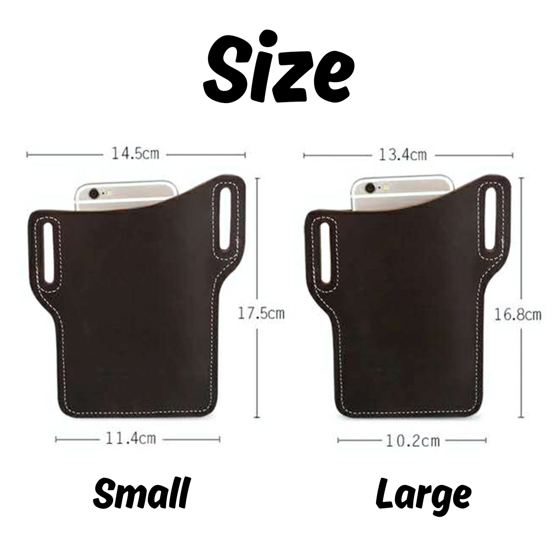 Personalised Engraved Leather Phone Holster with Belt Loops | OFCase113