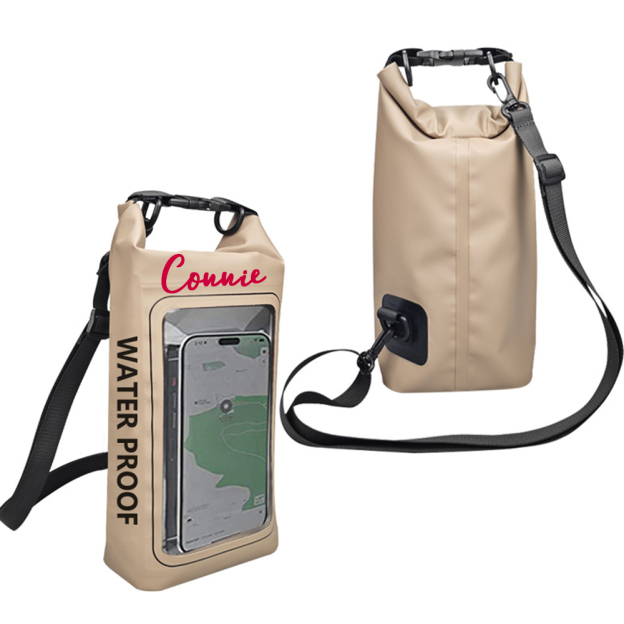 Personalized 2L Waterproof Phone Bag Backpack with Integrated Clear Phone Pouch | OFBag07