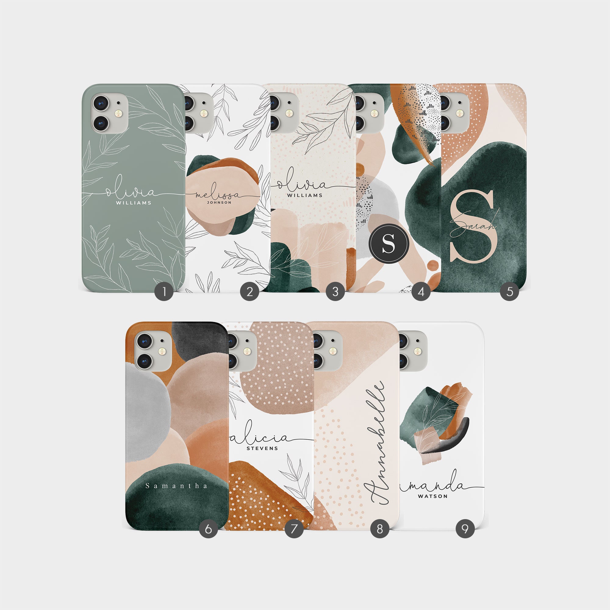 Personalised Aesthetic Earthy Tones Phone Cover Case | OFCase098