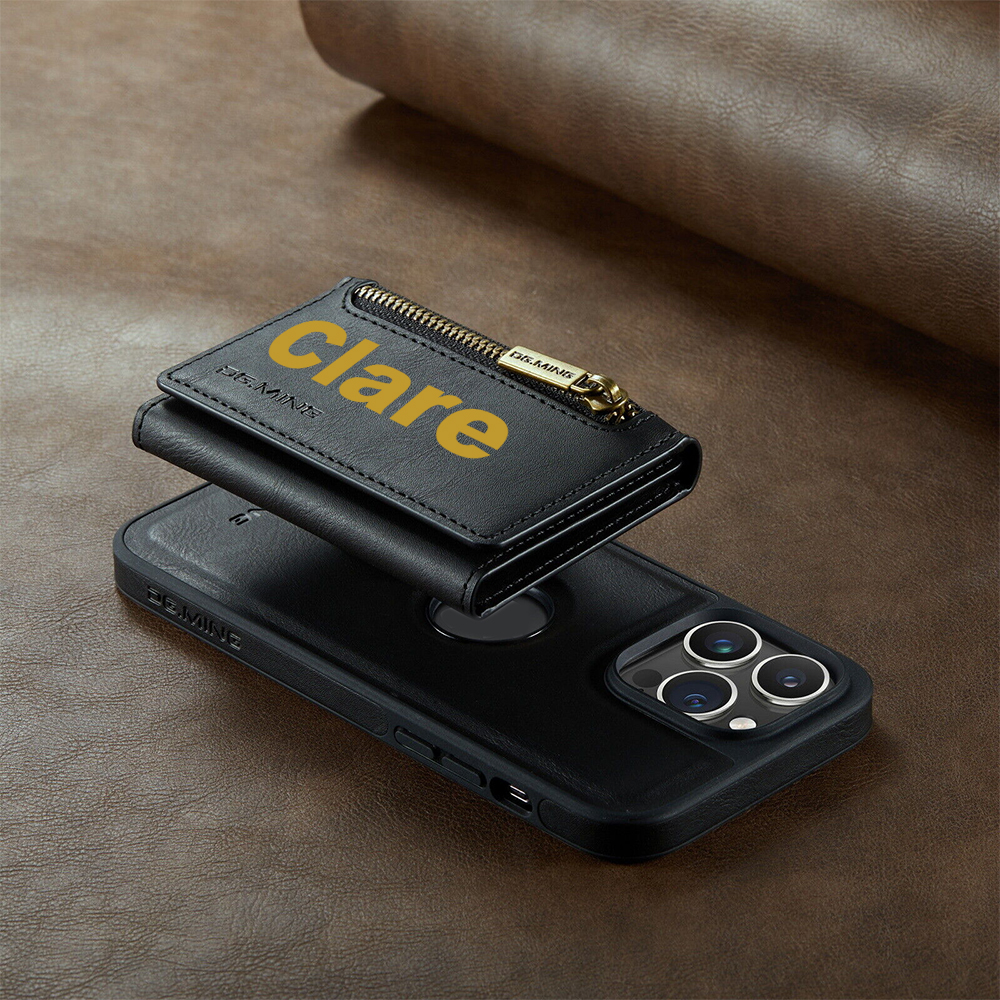 Personalized Leather 2-in-1 Detachable Magnetic Wallet Phone Case | OFCase147