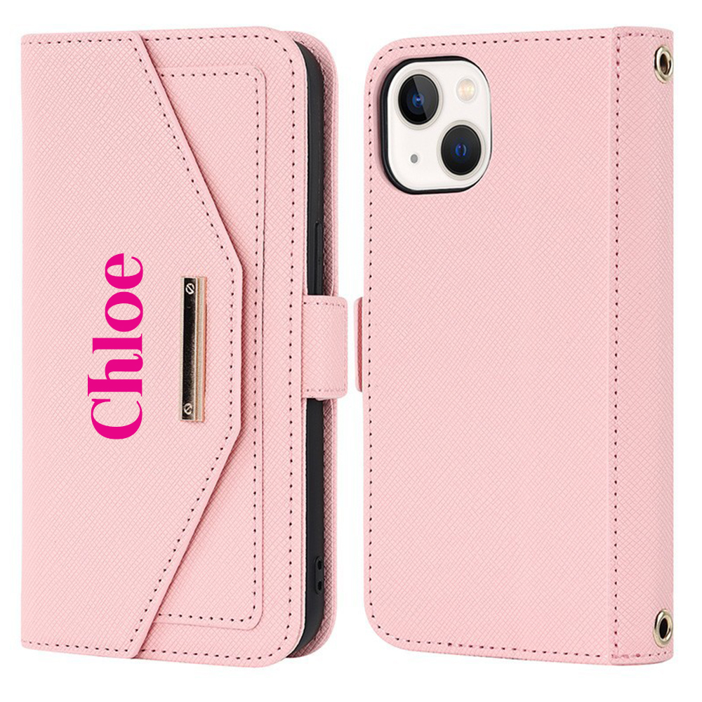 Personalised Monogram Card Holder Wallet Crossbody Phone Case for iPhone & Samsung & Google Pixel | OFCase156