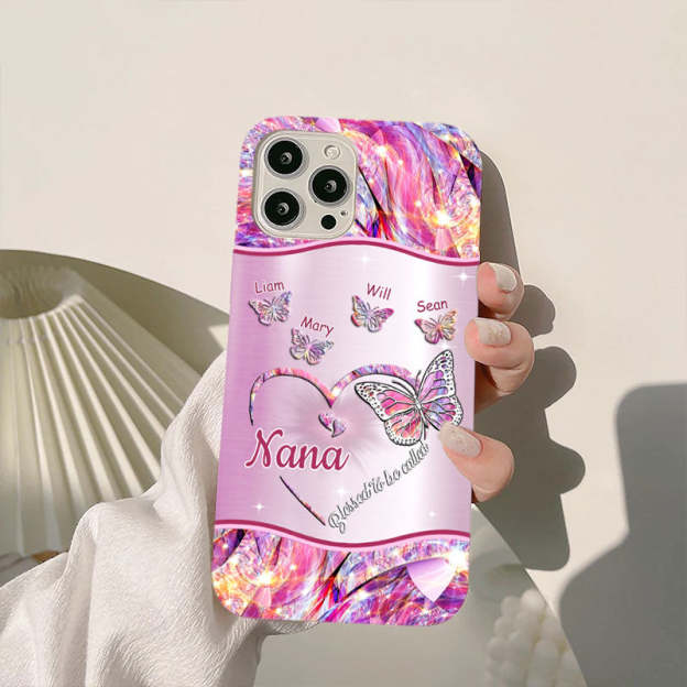 Personalized Butterflies Blessed to be called Nana Mama Phone Cover Case | OFCase107